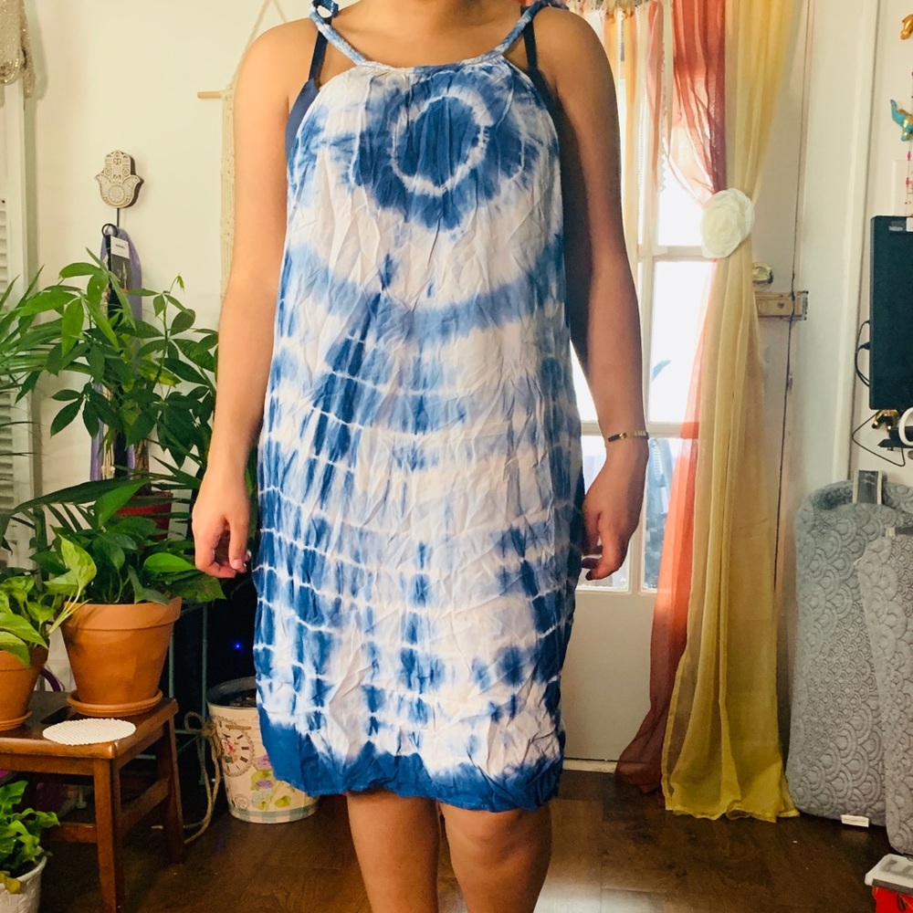 Tie dye beach dress